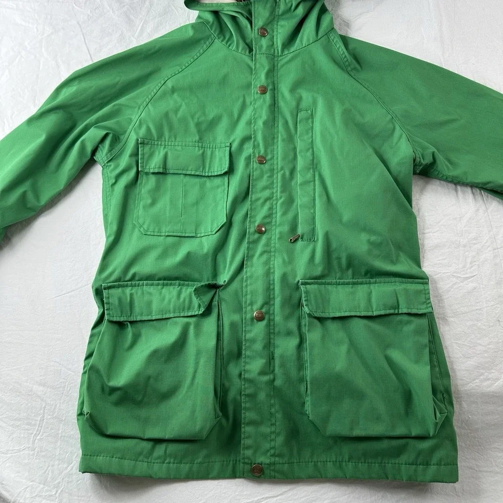 Vintage 90s Woolrich Waterproof Hooded Rain Jacket Kelly Green Size S Women's - Picture 2 of 14